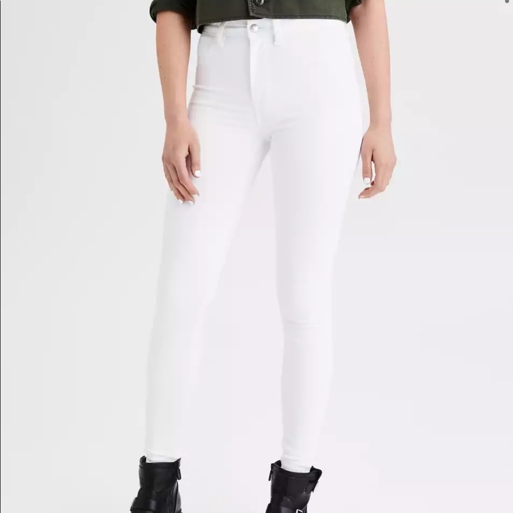 American Eagle white jeggings super stretch